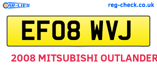 EF08WVJ are the vehicle registration plates.