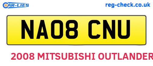 NA08CNU are the vehicle registration plates.