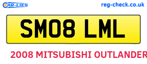 SM08LML are the vehicle registration plates.