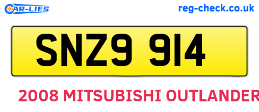 SNZ9914 are the vehicle registration plates.