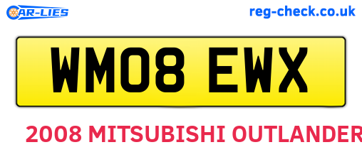 WM08EWX are the vehicle registration plates.