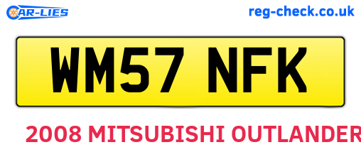 WM57NFK are the vehicle registration plates.