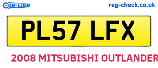 PL57LFX are the vehicle registration plates.
