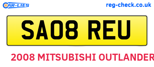 SA08REU are the vehicle registration plates.