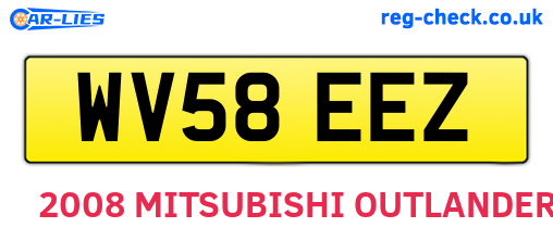 WV58EEZ are the vehicle registration plates.