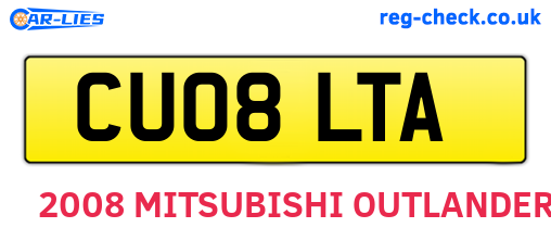 CU08LTA are the vehicle registration plates.