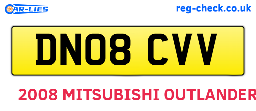 DN08CVV are the vehicle registration plates.