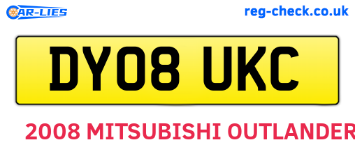DY08UKC are the vehicle registration plates.