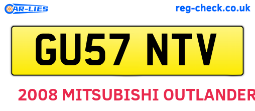 GU57NTV are the vehicle registration plates.