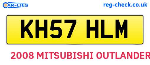 KH57HLM are the vehicle registration plates.