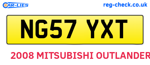 NG57YXT are the vehicle registration plates.