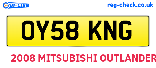 OY58KNG are the vehicle registration plates.