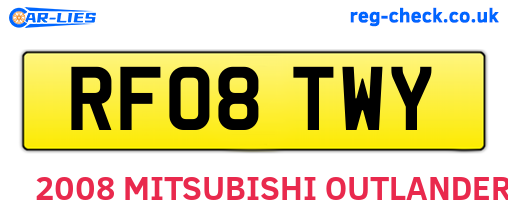 RF08TWY are the vehicle registration plates.