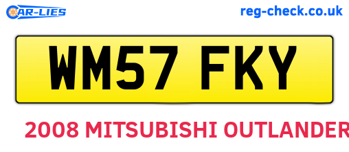 WM57FKY are the vehicle registration plates.