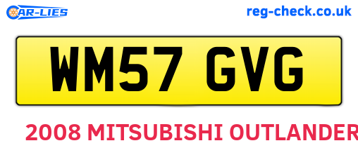 WM57GVG are the vehicle registration plates.