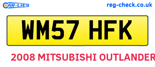 WM57HFK are the vehicle registration plates.