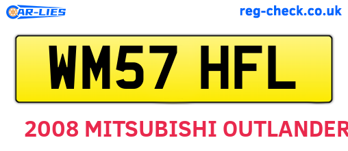 WM57HFL are the vehicle registration plates.
