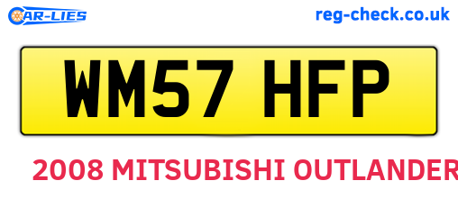 WM57HFP are the vehicle registration plates.