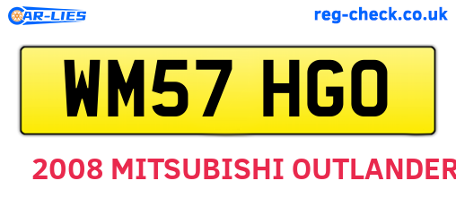 WM57HGO are the vehicle registration plates.