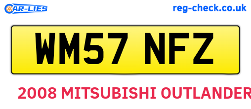 WM57NFZ are the vehicle registration plates.