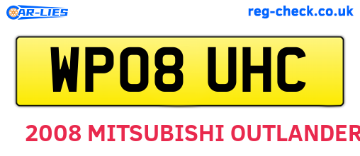 WP08UHC are the vehicle registration plates.