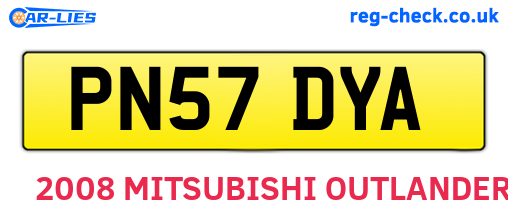 PN57DYA are the vehicle registration plates.