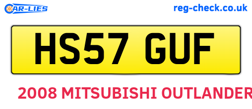 HS57GUF are the vehicle registration plates.