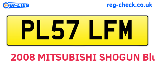 PL57LFM are the vehicle registration plates.