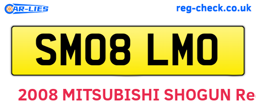SM08LMO are the vehicle registration plates.