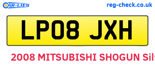 LP08JXH are the vehicle registration plates.