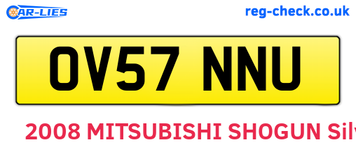 OV57NNU are the vehicle registration plates.