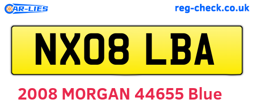 NX08LBA are the vehicle registration plates.