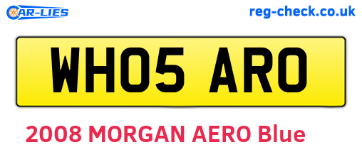 WH05ARO are the vehicle registration plates.