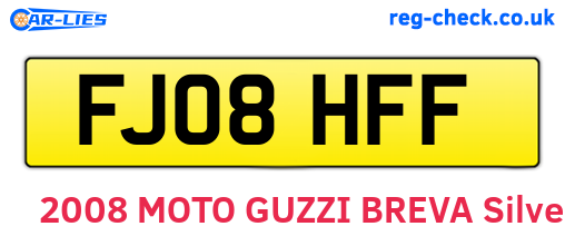 FJ08HFF are the vehicle registration plates.