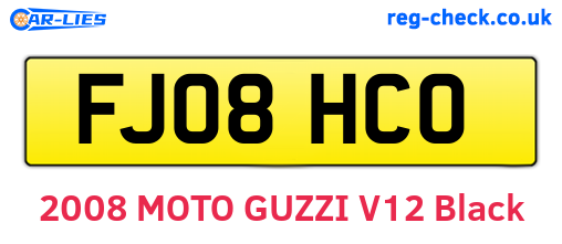 FJ08HCO are the vehicle registration plates.