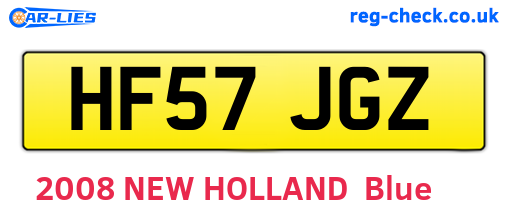 HF57JGZ are the vehicle registration plates.