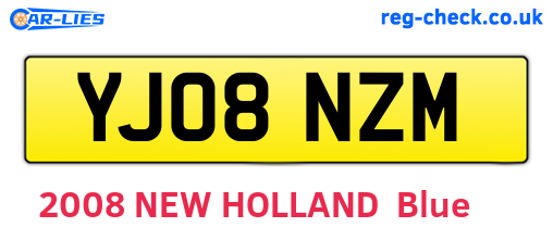 YJ08NZM are the vehicle registration plates.