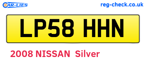 LP58HHN are the vehicle registration plates.