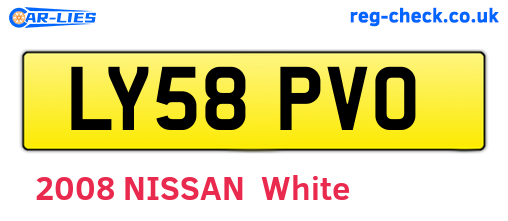LY58PVO are the vehicle registration plates.