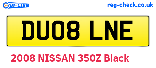 DU08LNE are the vehicle registration plates.