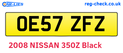 OE57ZFZ are the vehicle registration plates.
