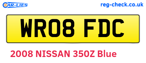 WR08FDC are the vehicle registration plates.