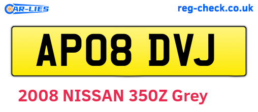 AP08DVJ are the vehicle registration plates.