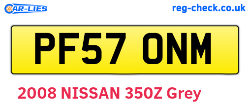 PF57ONM are the vehicle registration plates.