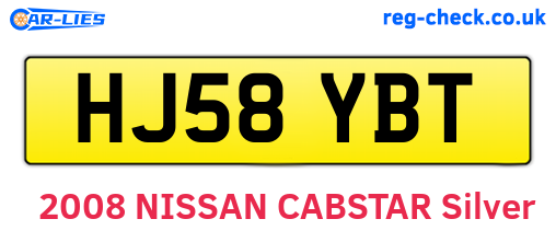 HJ58YBT are the vehicle registration plates.