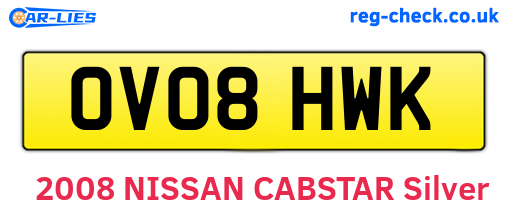 OV08HWK are the vehicle registration plates.