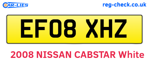 EF08XHZ are the vehicle registration plates.