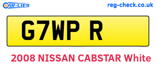 G7WPR are the vehicle registration plates.