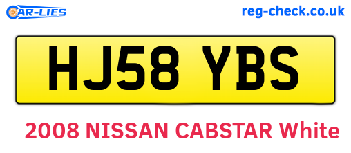 HJ58YBS are the vehicle registration plates.