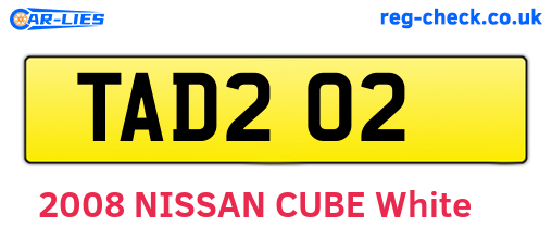 TAD202 are the vehicle registration plates.